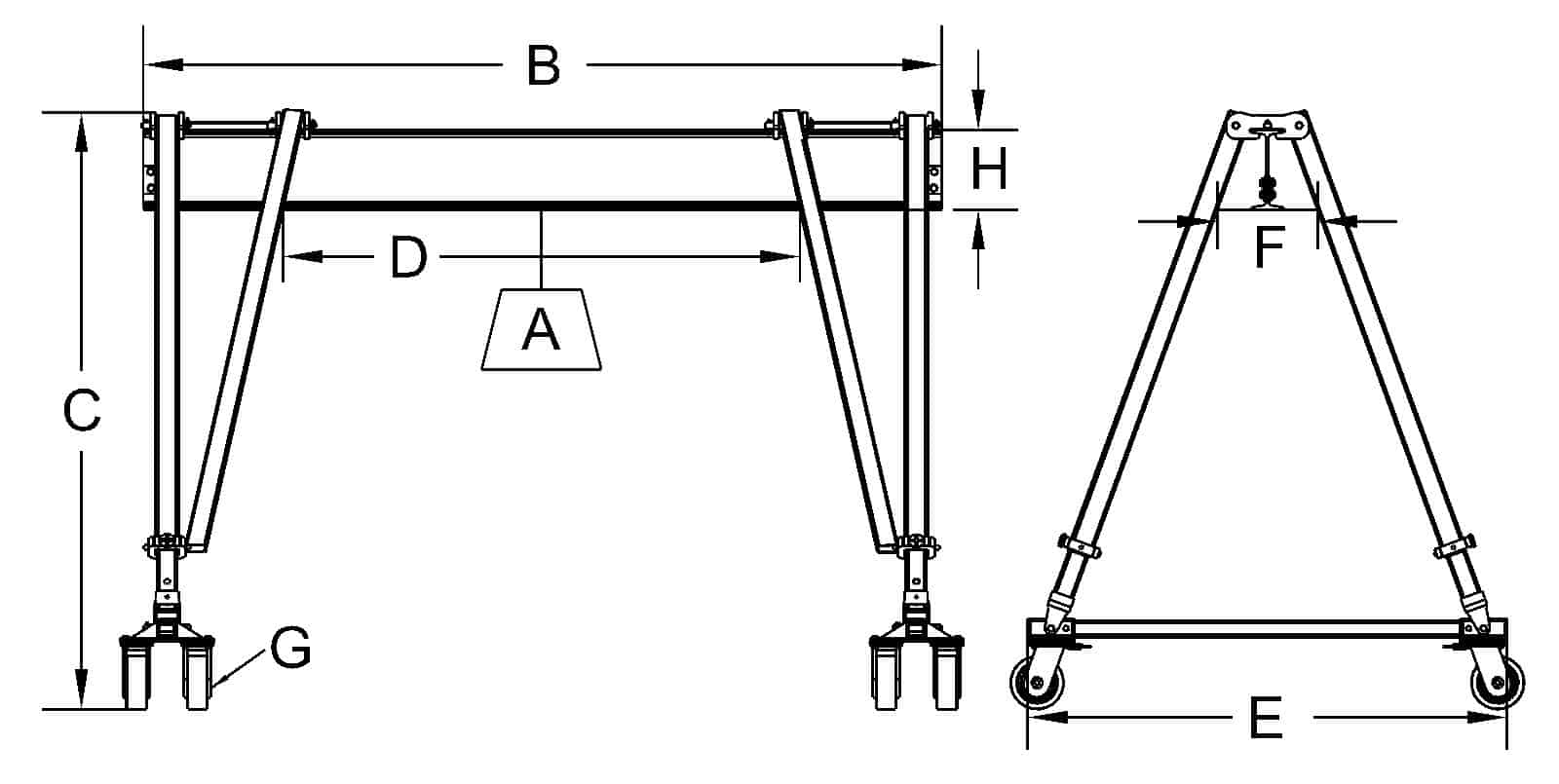 Hybrid Crane Dimensional Sketch